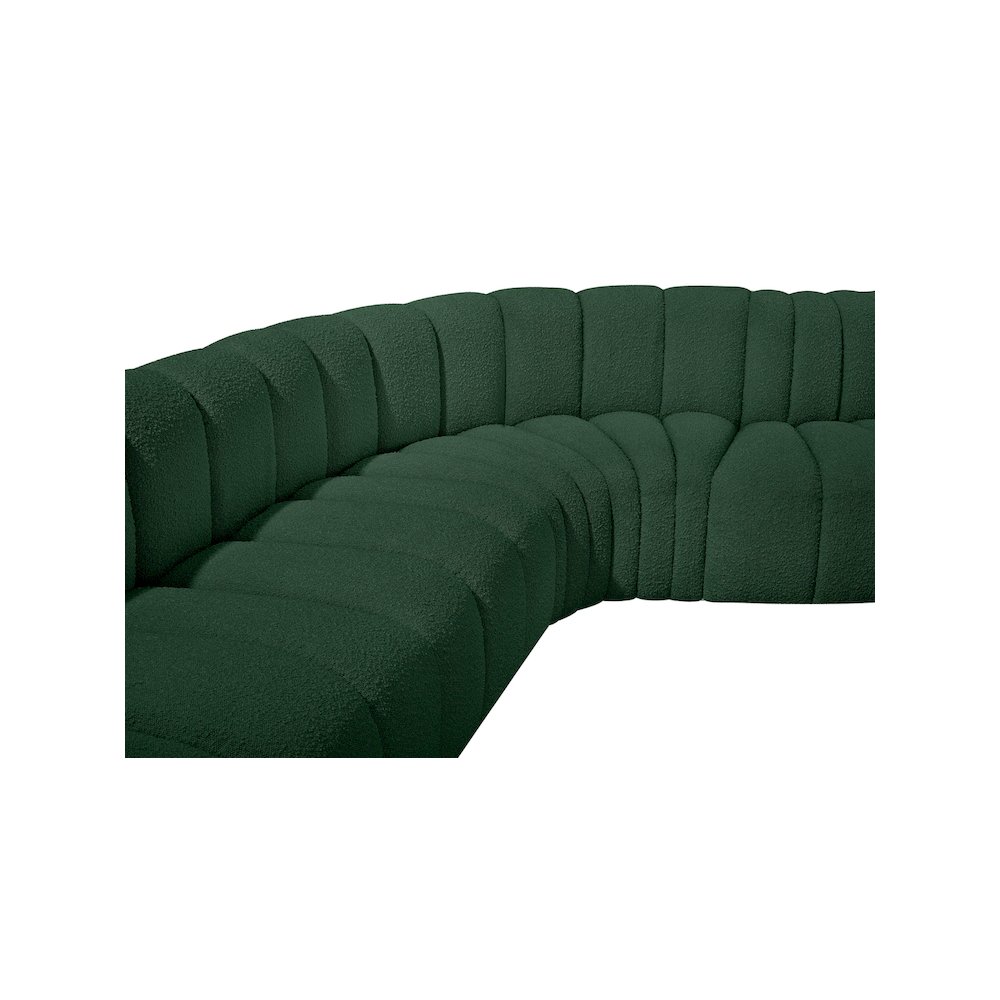 Arc Green Boucle Fabric Modular Sofa. Picture 7