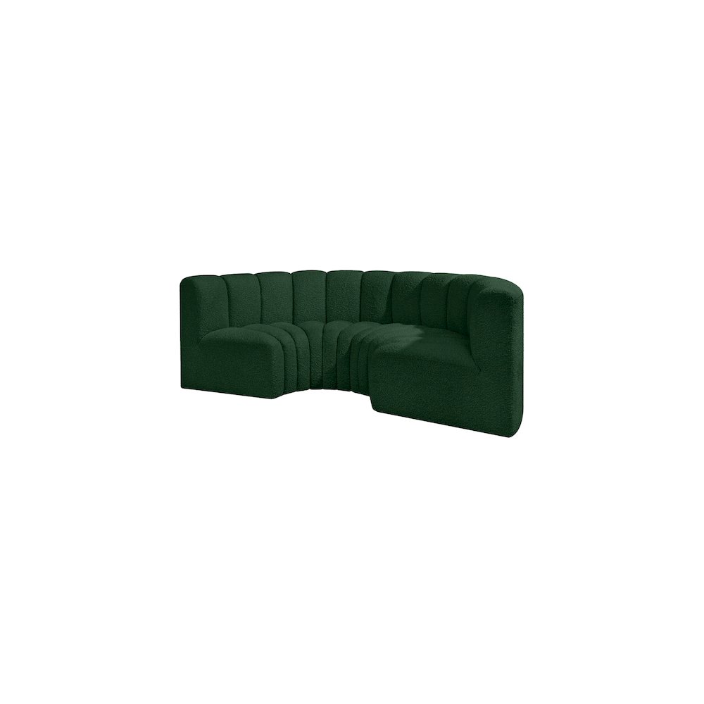 Arc Green Boucle Fabric Modular Sofa. Picture 4