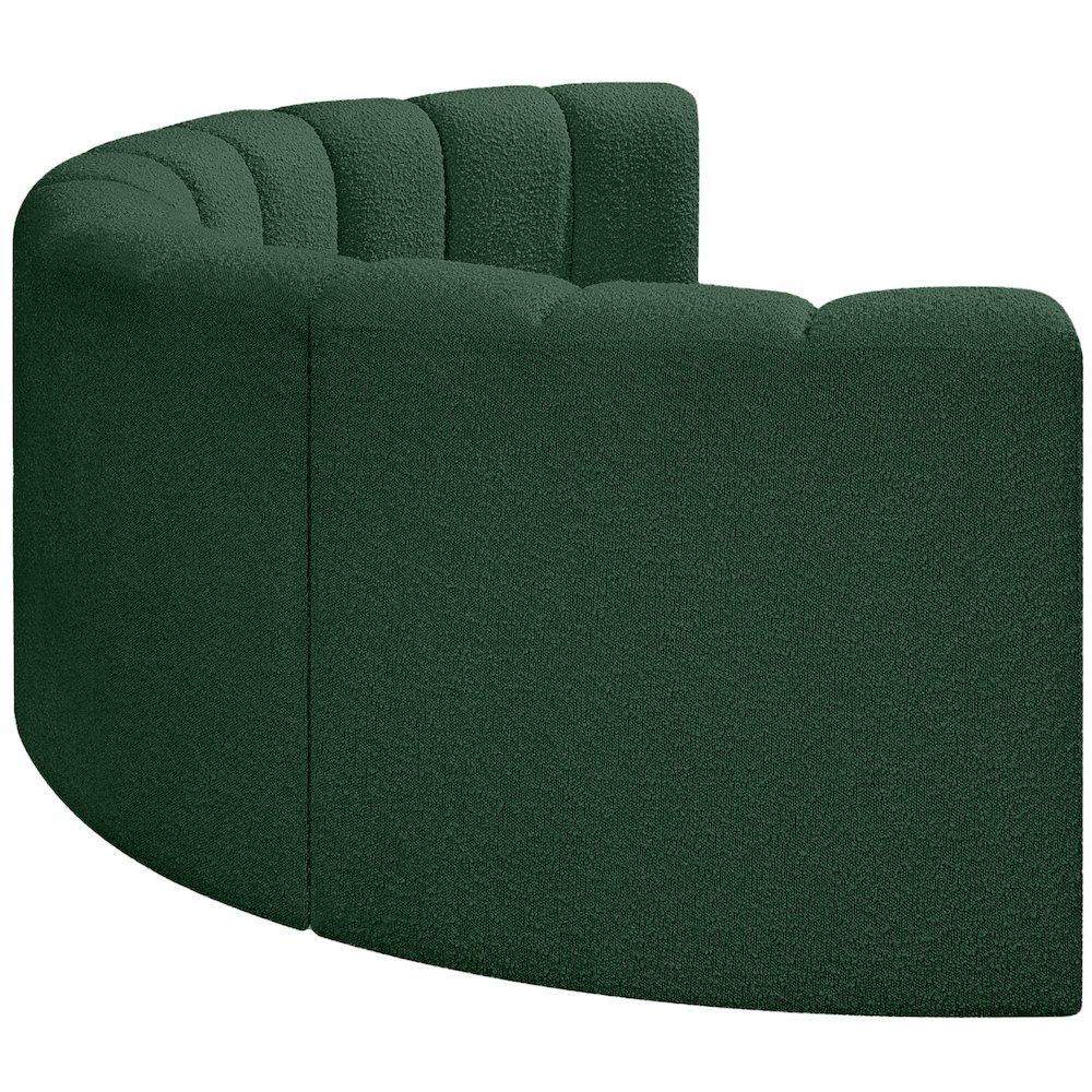 Arc Green Boucle Fabric Modular Sofa. Picture 6