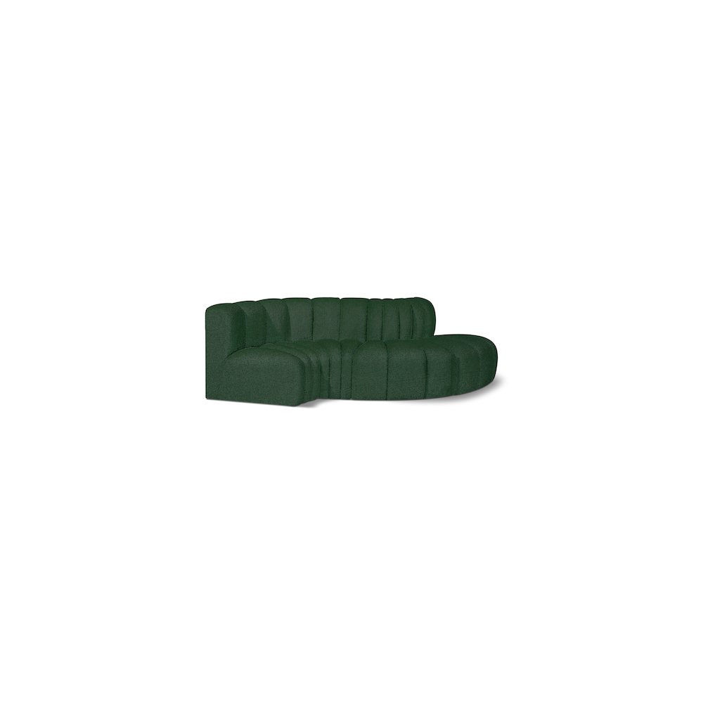 Arc Green Boucle Fabric Modular Sofa. Picture 1