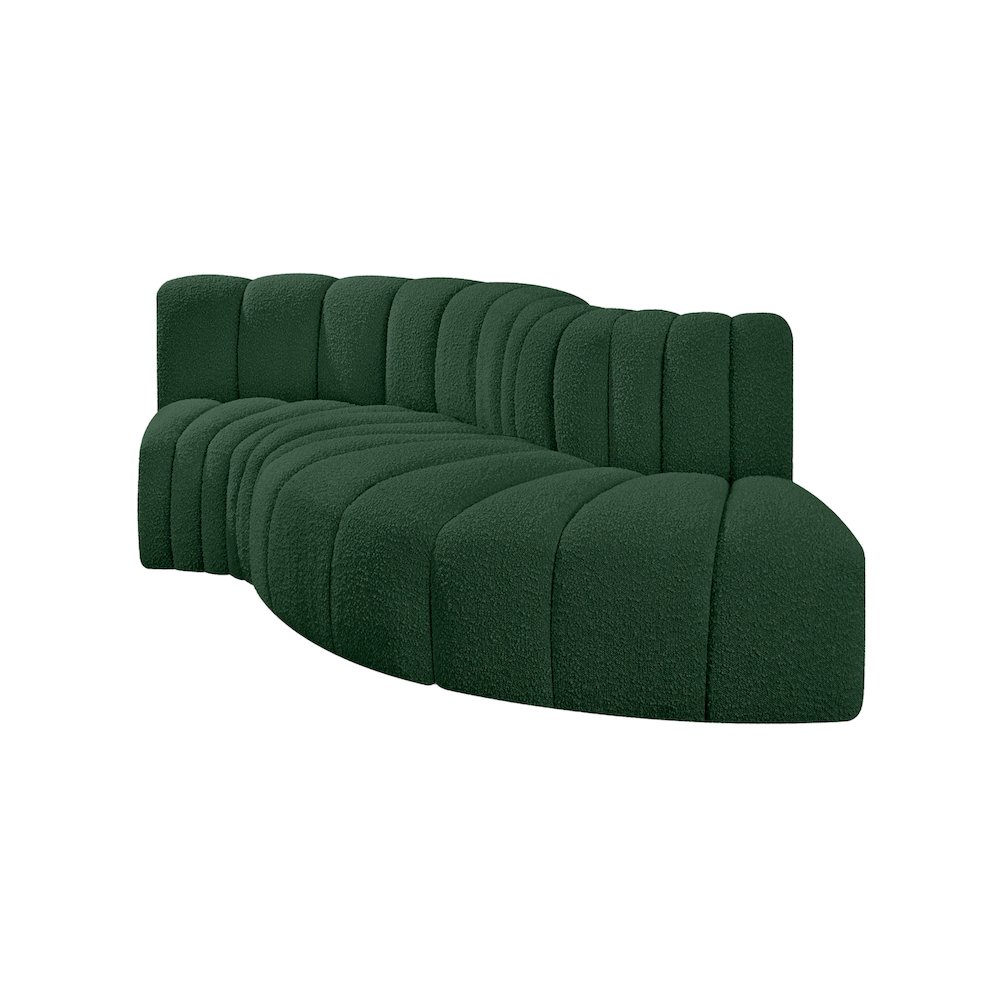 Arc Green Boucle Fabric Modular Sofa. Picture 4