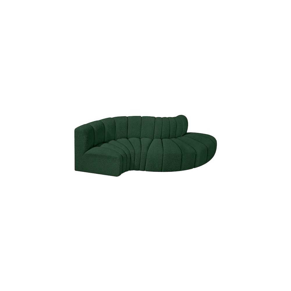 Arc Green Boucle Fabric Modular Sofa. Picture 5