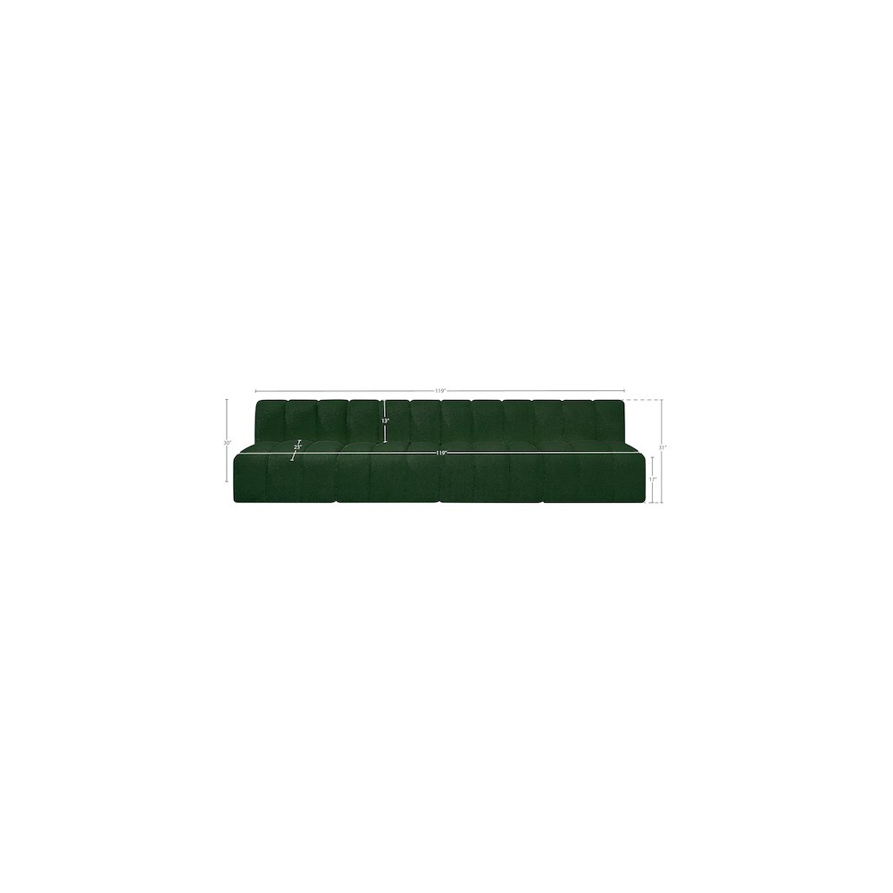Arc Green Boucle Fabric Modular Sofa. Picture 8