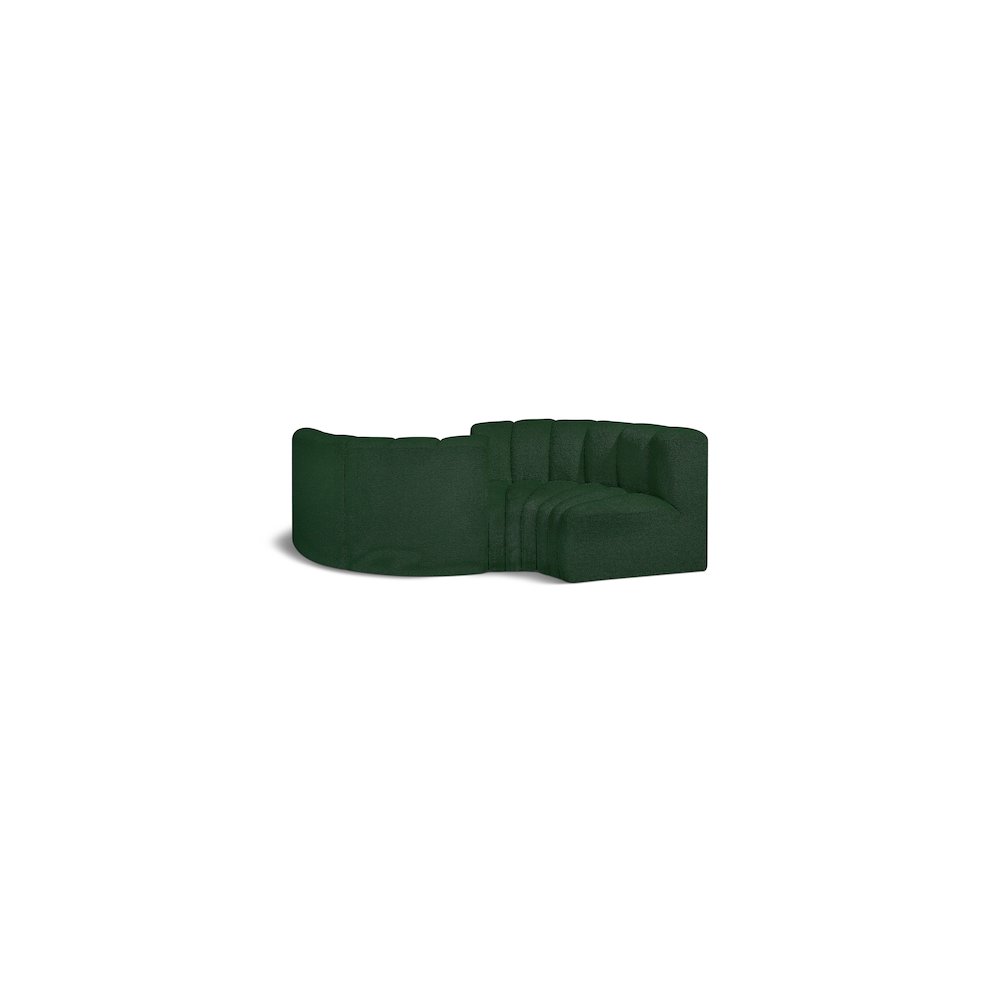 Arc Green Boucle Fabric Modular Sofa. Picture 1