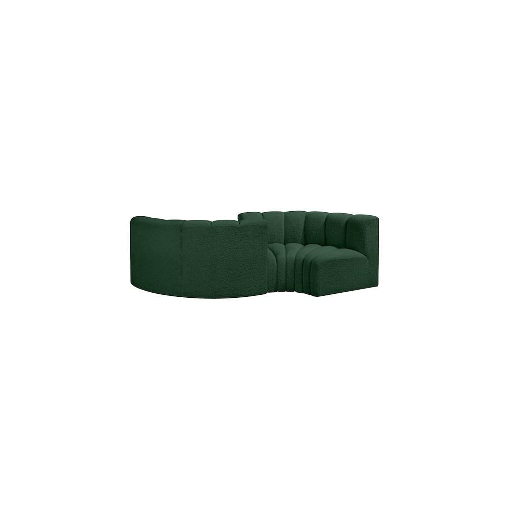 Arc Green Boucle Fabric Modular Sofa. Picture 3