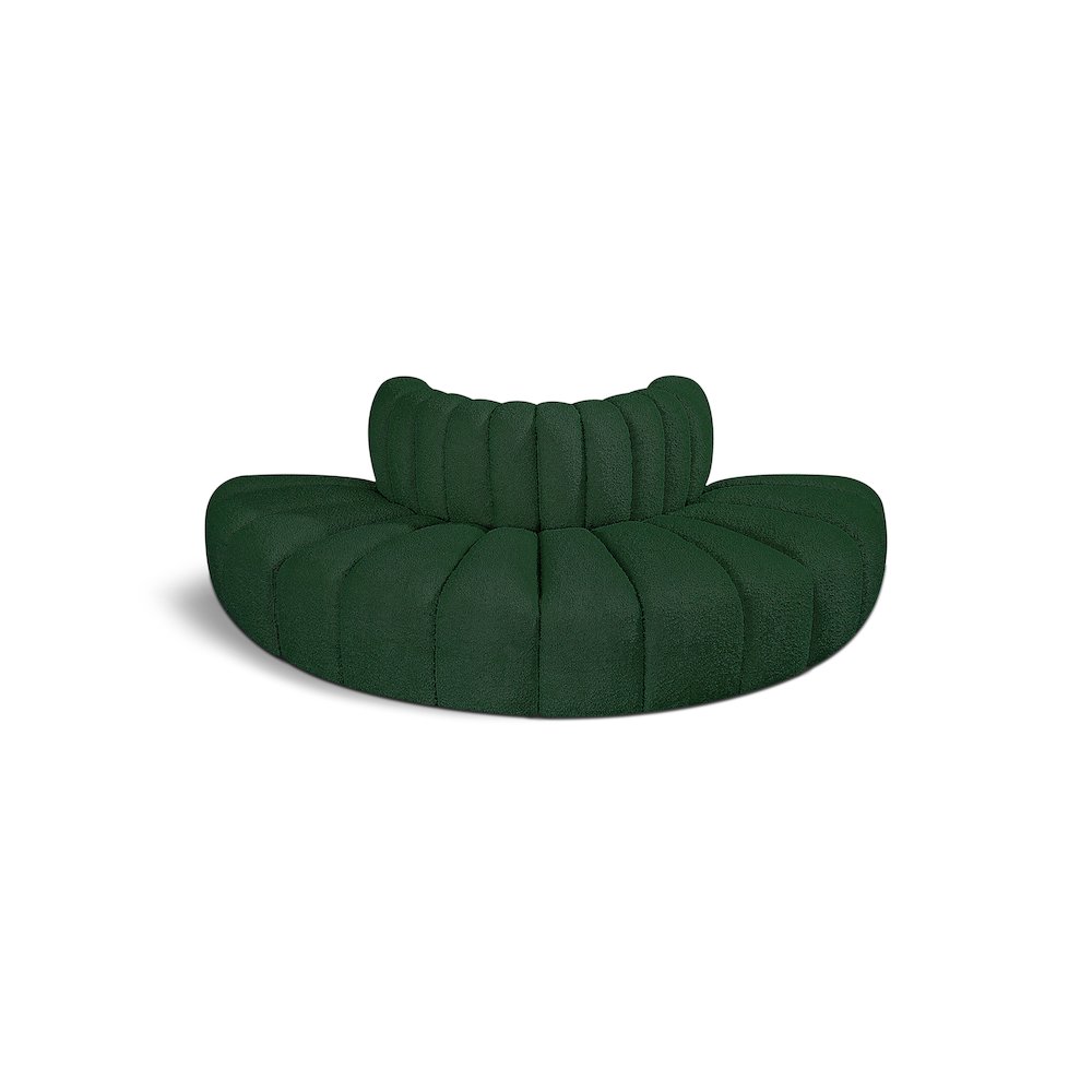 Arc Green Boucle Fabric Modular Sofa. Picture 1