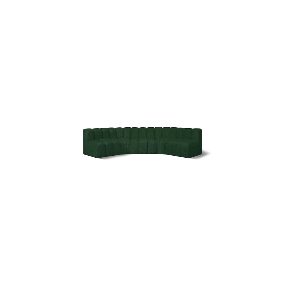 Arc Green Boucle Fabric Modular Sofa. Picture 1