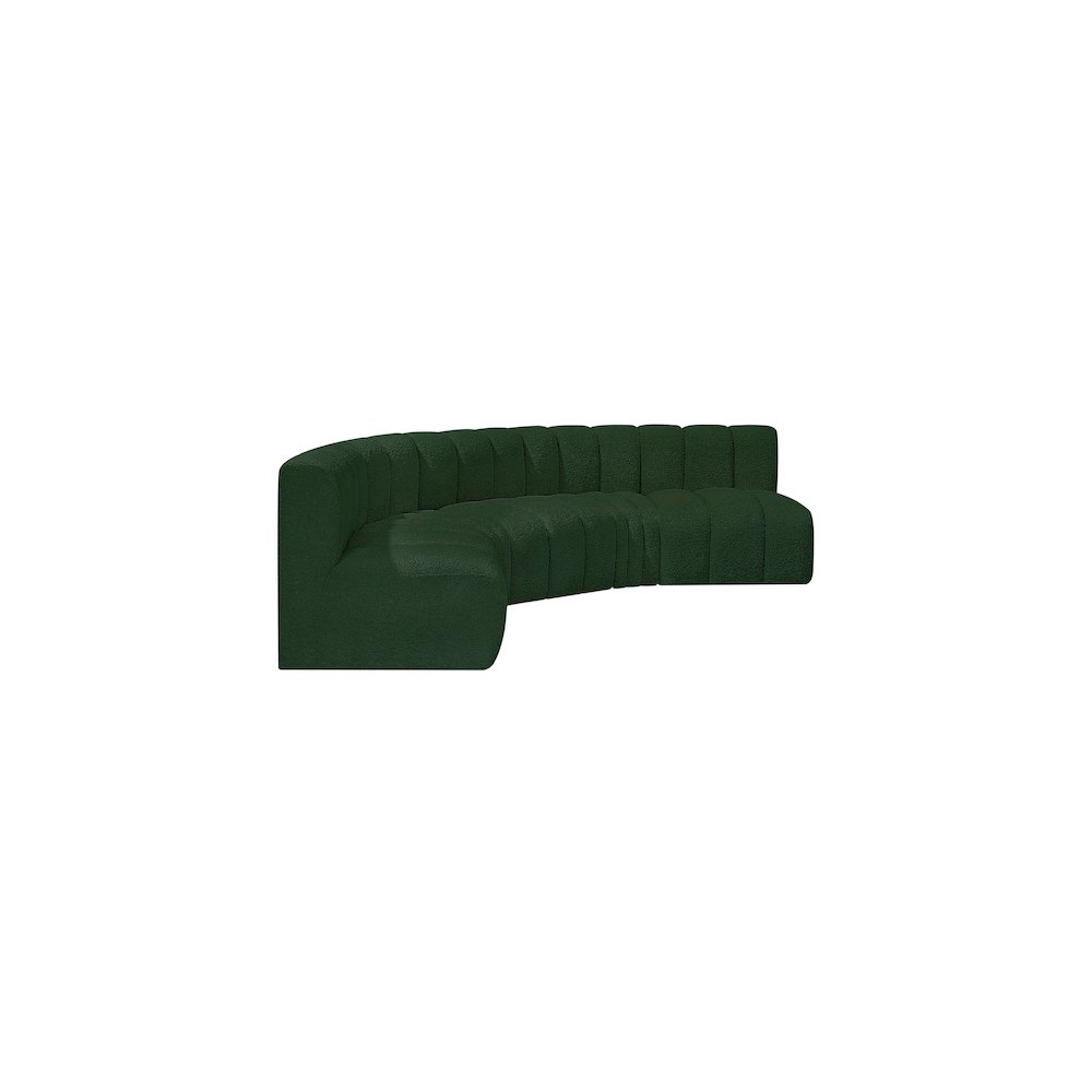 Arc Green Boucle Fabric Modular Sofa. Picture 5
