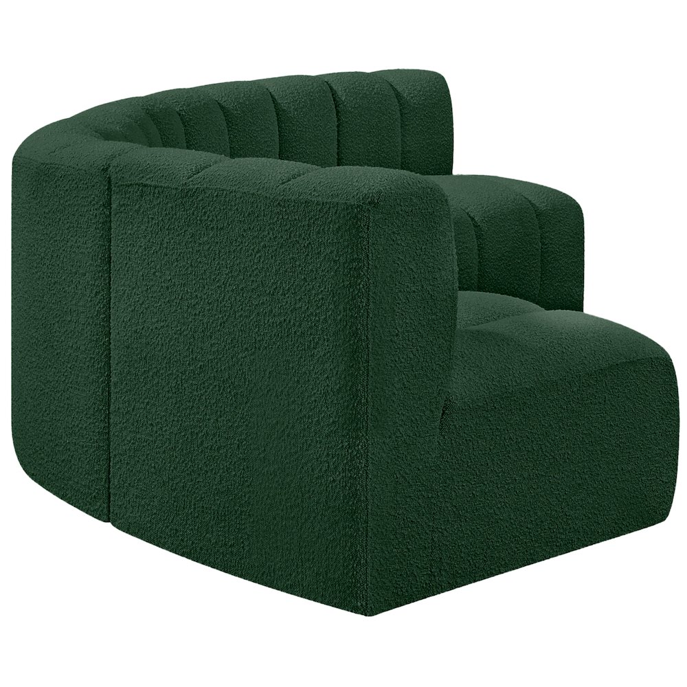 Arc Green Boucle Fabric Modular Sofa. Picture 6