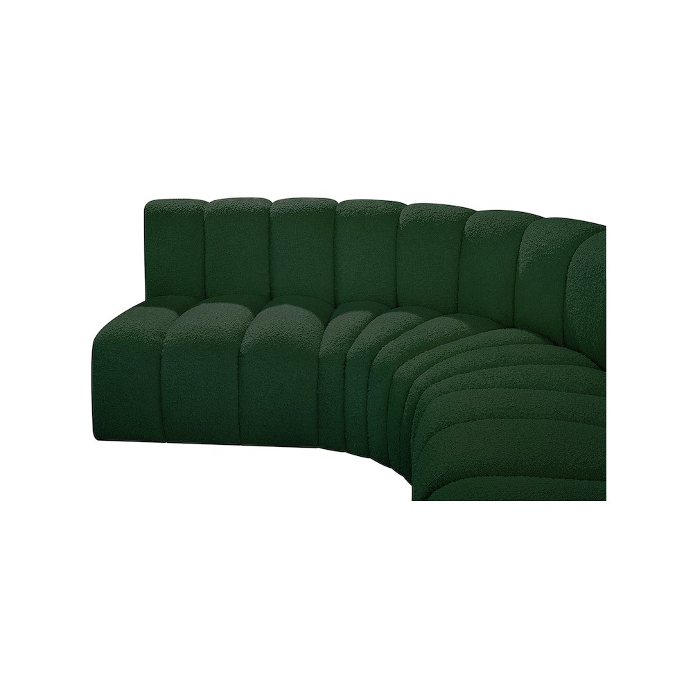 Arc Green Boucle Fabric Modular Sofa. Picture 7