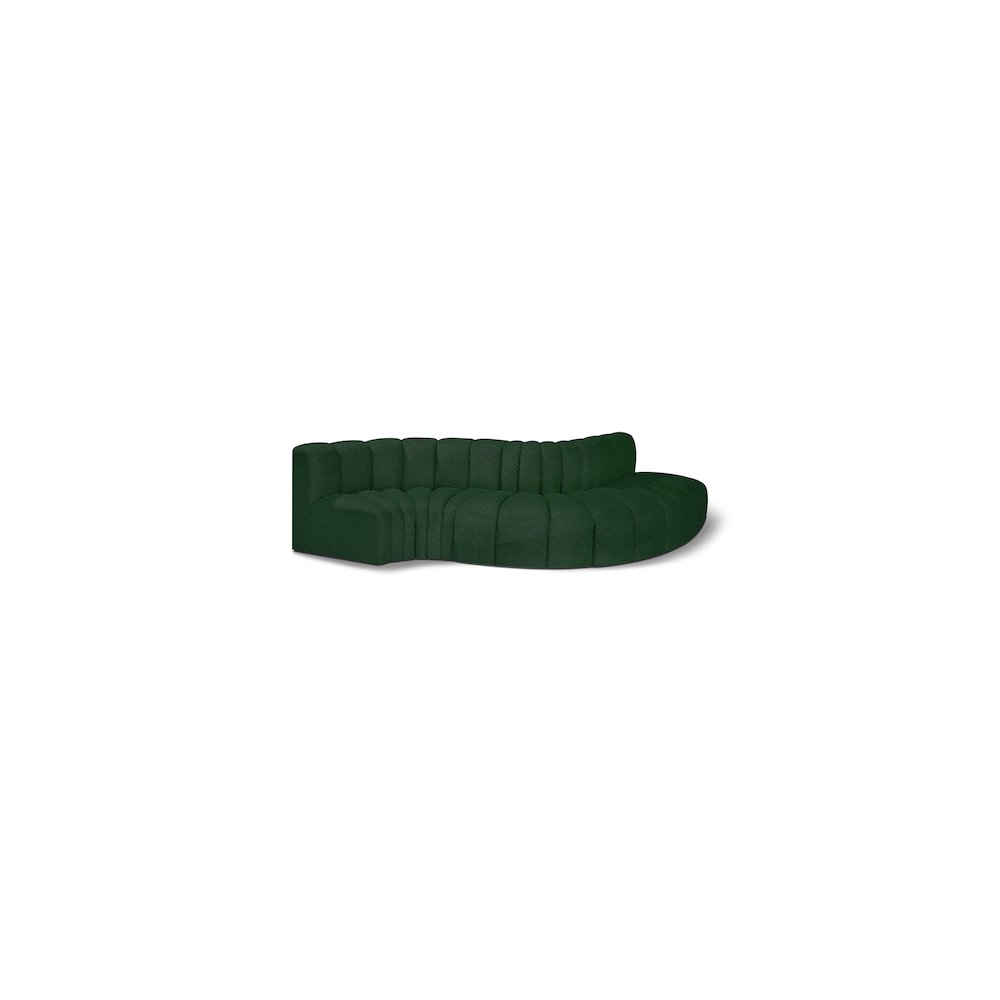 Arc Green Boucle Fabric Modular Sofa. Picture 1