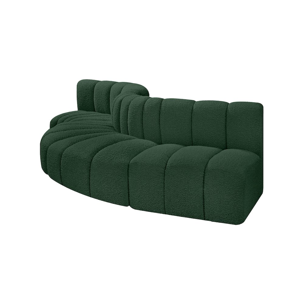 Arc Green Boucle Fabric Modular Sofa. Picture 5