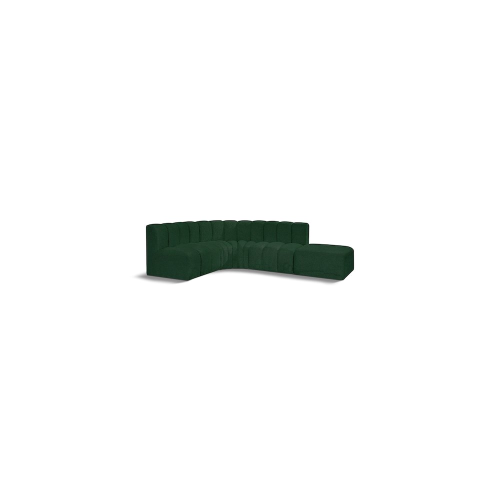Arc Green Boucle Fabric Modular Sofa. Picture 1