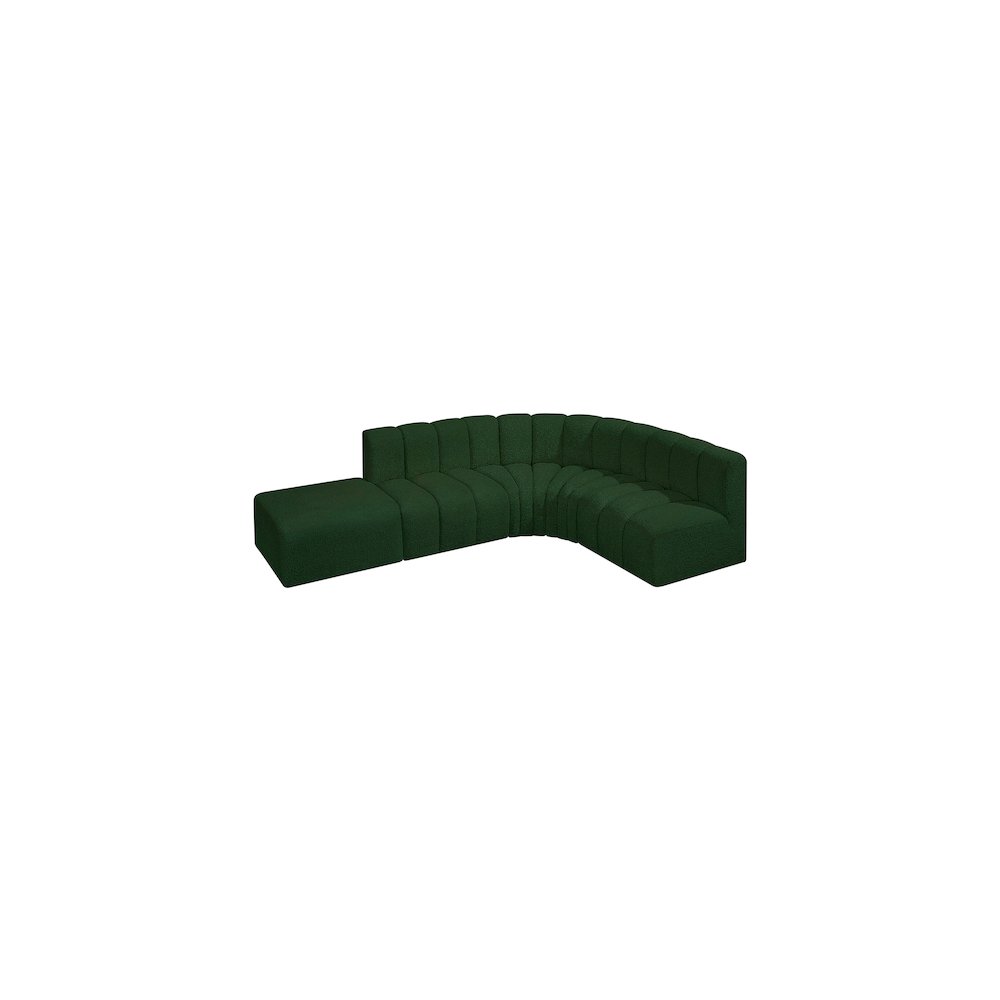 Arc Green Boucle Fabric Modular Sofa. Picture 4