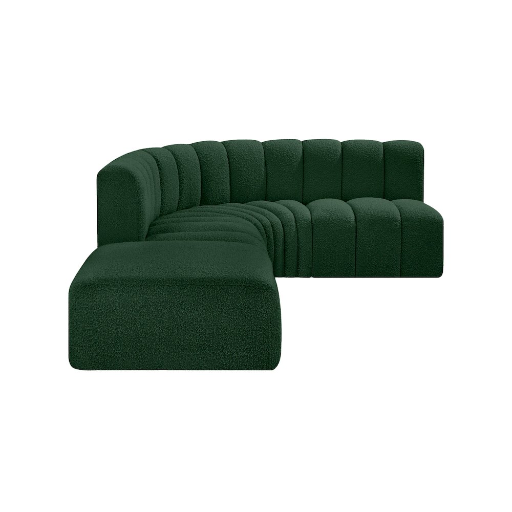 Arc Green Boucle Fabric Modular Sofa. Picture 5