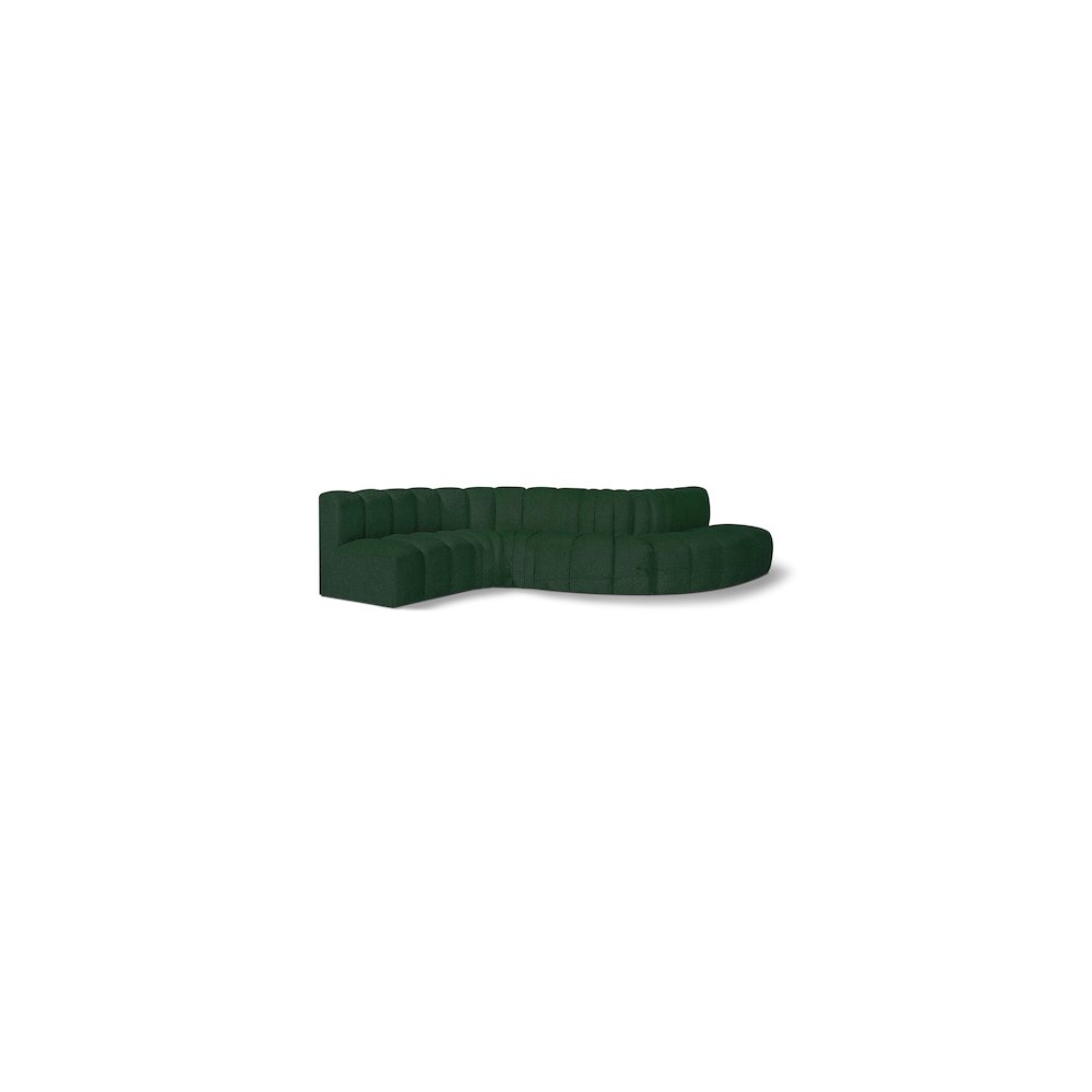 Arc Green Boucle Fabric Modular Sofa. Picture 1