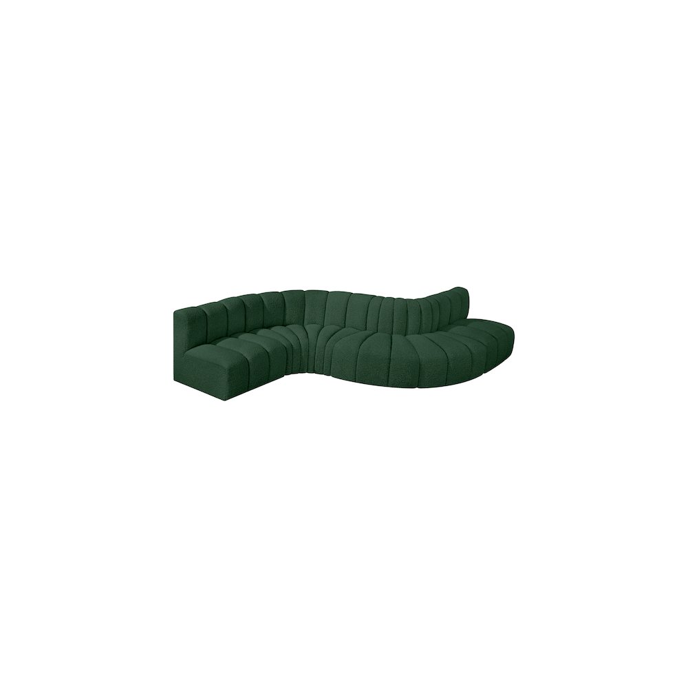 Arc Green Boucle Fabric Modular Sofa. Picture 4
