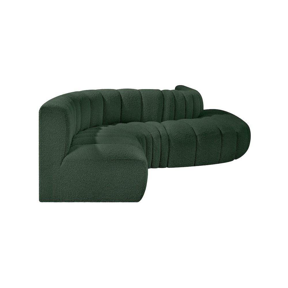 Arc Green Boucle Fabric Modular Sofa. Picture 5