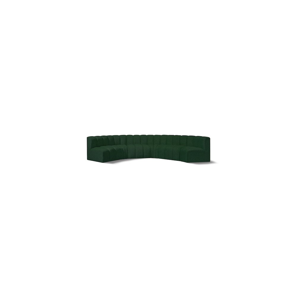 Arc Green Boucle Fabric Modular Sofa. Picture 1