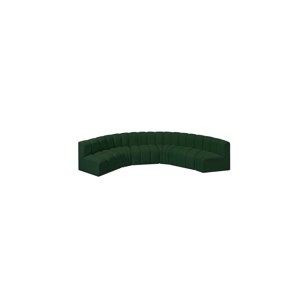 Arc Green Boucle Fabric Modular Sofa. Picture 4
