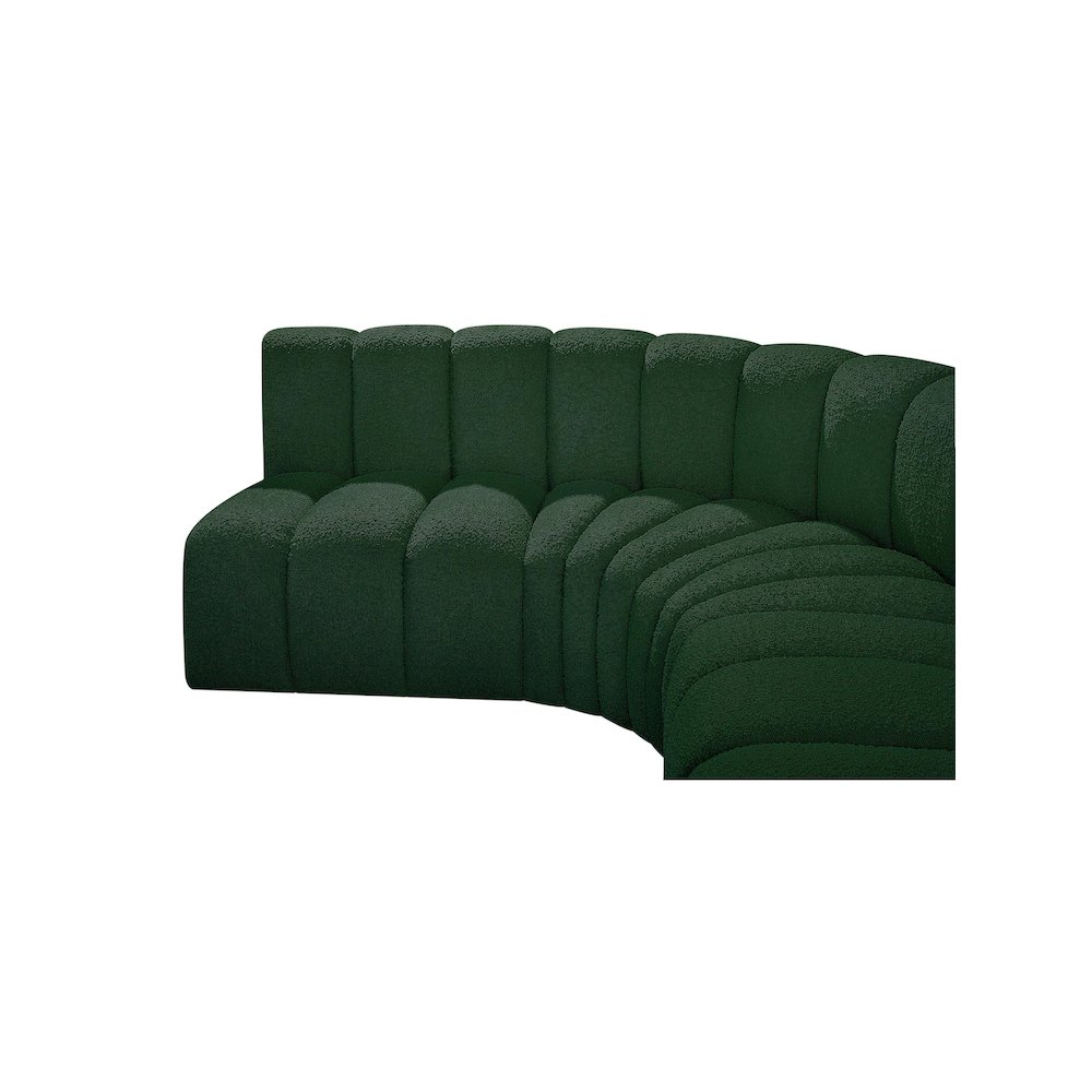 Arc Green Boucle Fabric Modular Sofa. Picture 7