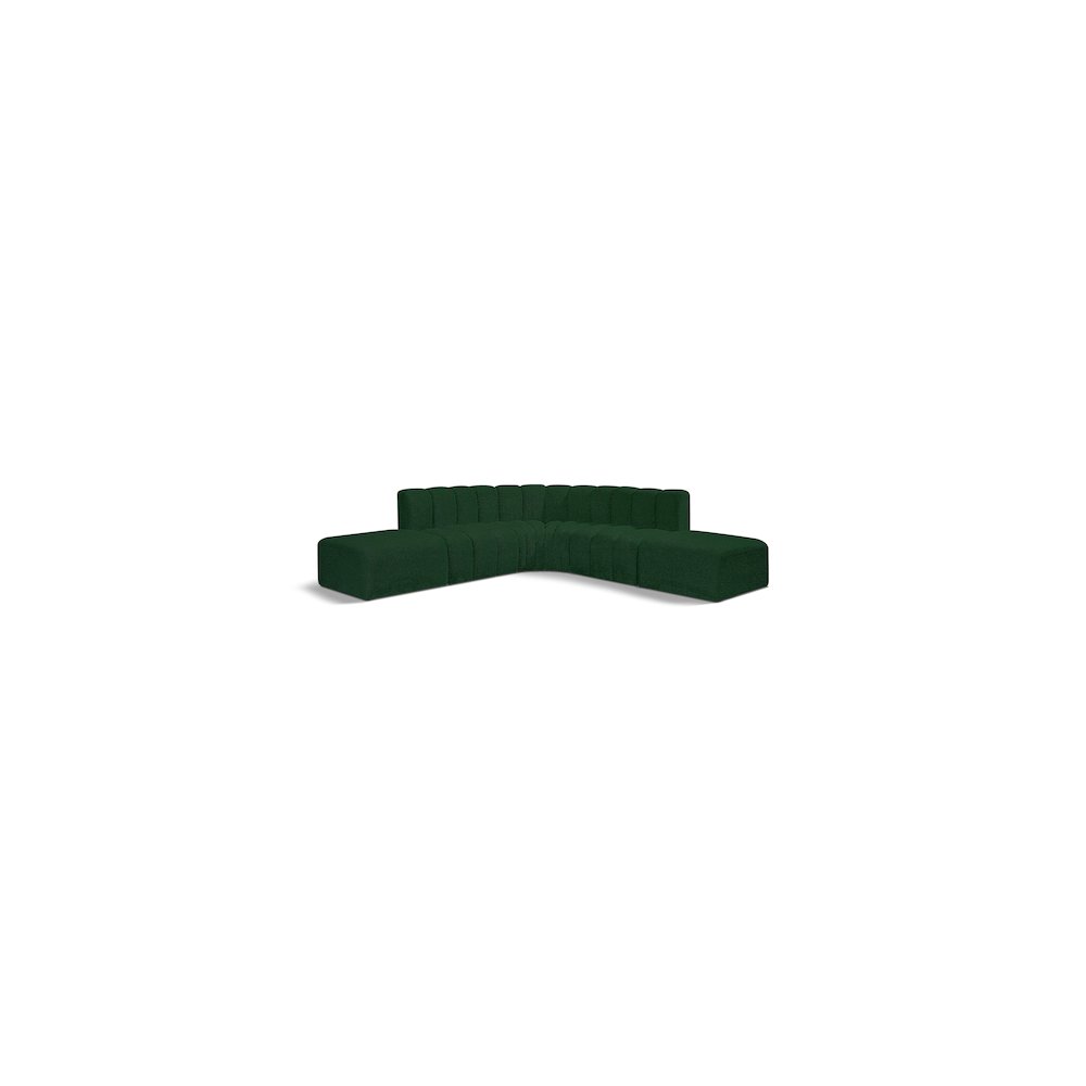 Arc Green Boucle Fabric Modular Sofa. Picture 1