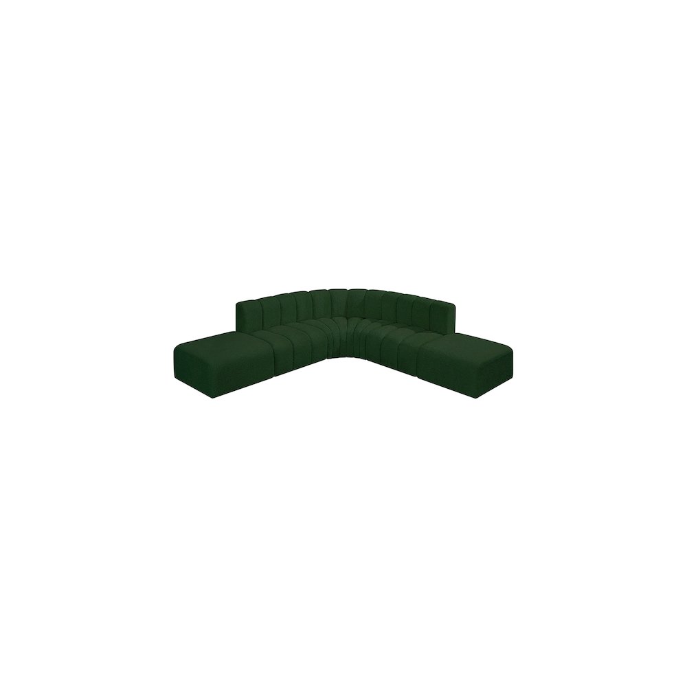 Arc Green Boucle Fabric Modular Sofa. Picture 4
