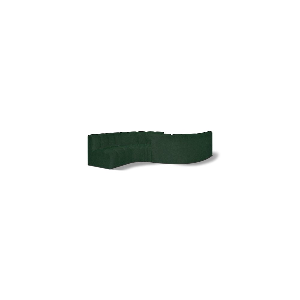 Arc Green Boucle Fabric Modular Sofa. Picture 1