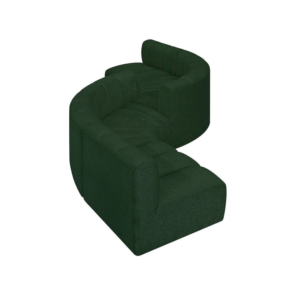 Arc Green Boucle Fabric Modular Sofa. Picture 3