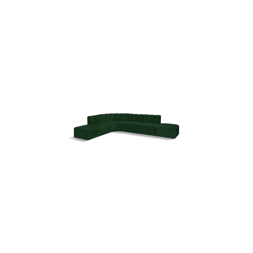 Arc Green Boucle Fabric Modular Sofa. Picture 1