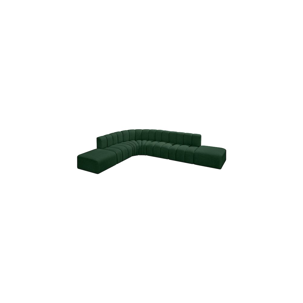 Arc Green Boucle Fabric Modular Sofa. Picture 4