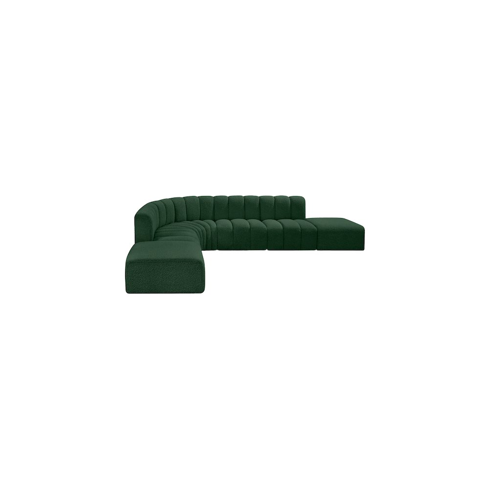 Arc Green Boucle Fabric Modular Sofa. Picture 5
