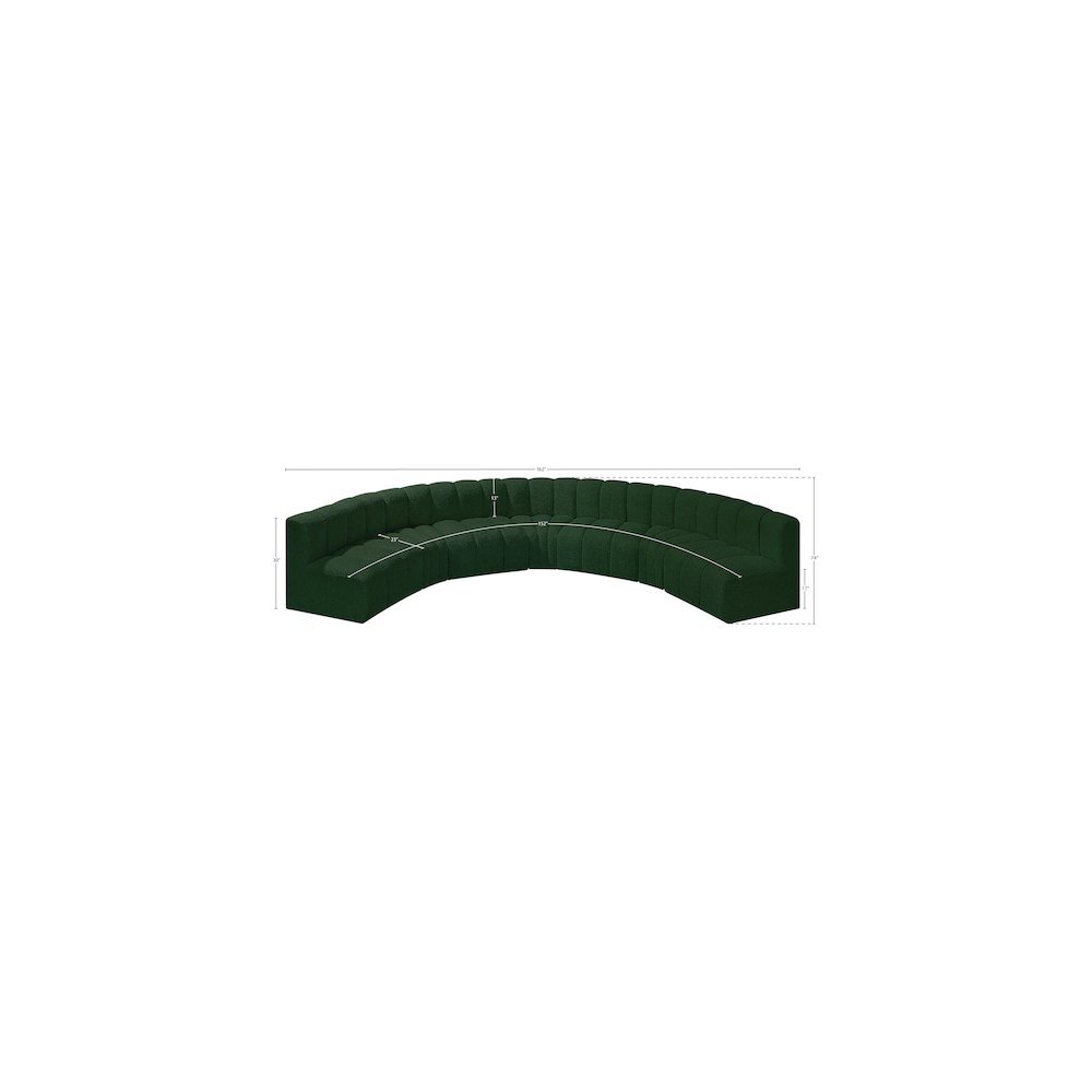 Arc Green Boucle Fabric Modular Sofa. Picture 9