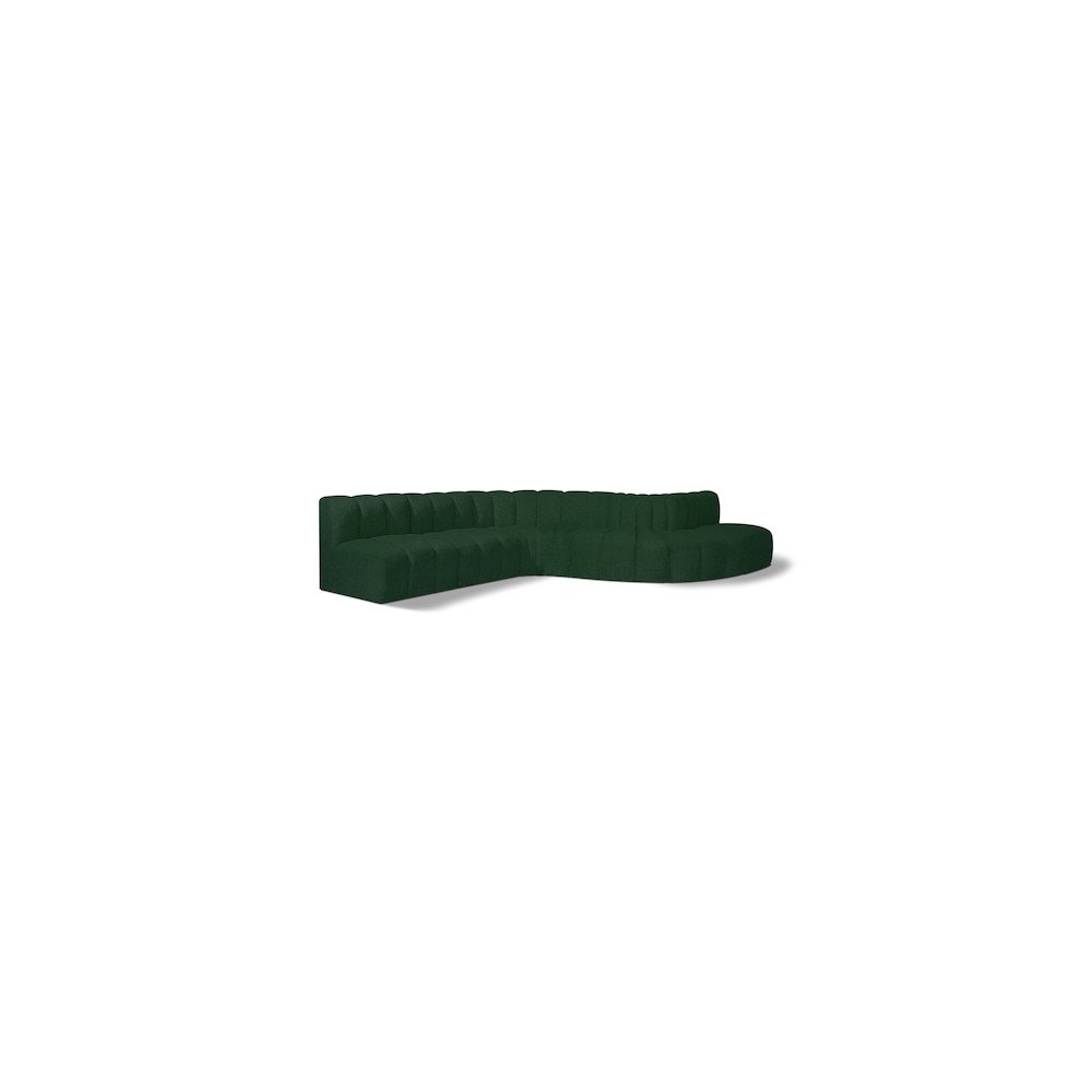 Arc Green Boucle Fabric Modular Sofa. Picture 1