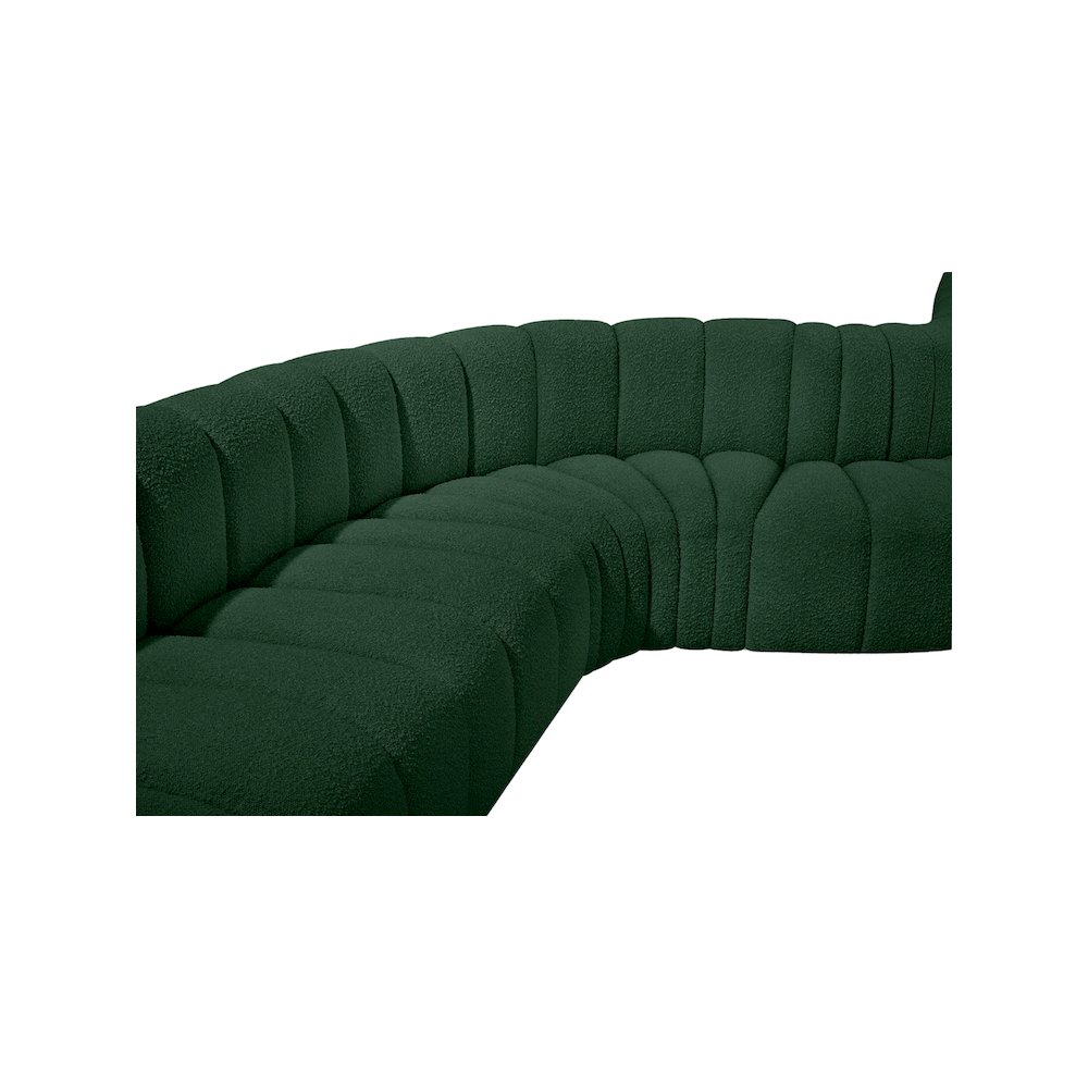 Arc Green Boucle Fabric Modular Sofa. Picture 10