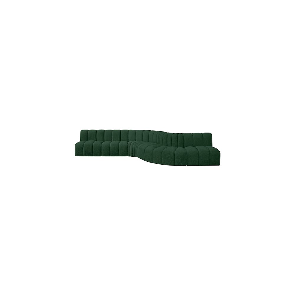 Arc Green Boucle Fabric Modular Sofa. Picture 4