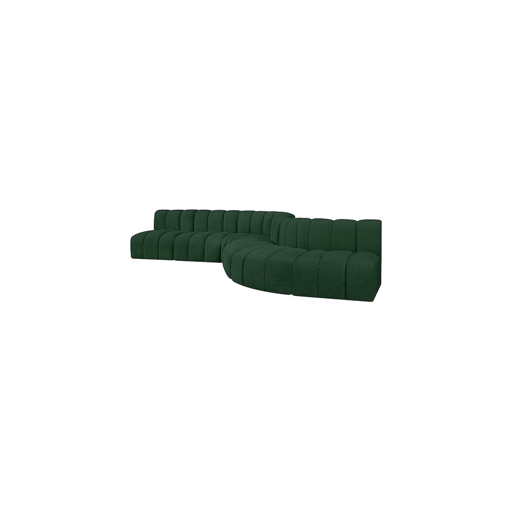 Arc Green Boucle Fabric Modular Sofa. Picture 5