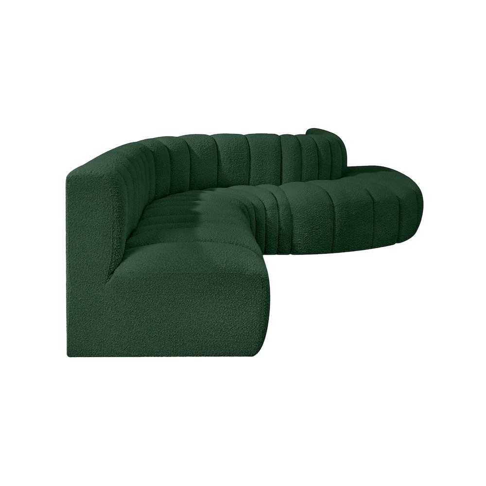 Arc Green Boucle Fabric Modular Sofa. Picture 6