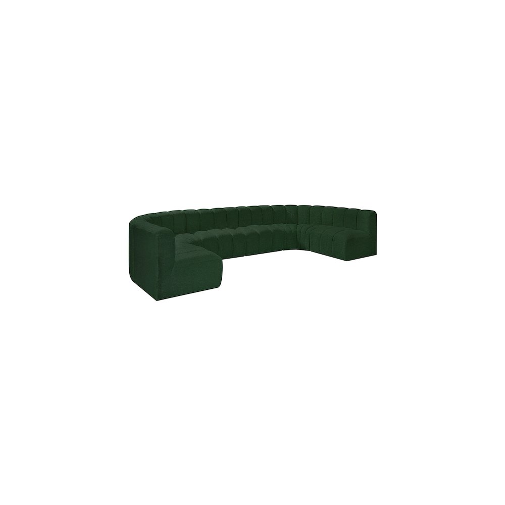 Arc Green Boucle Fabric Modular Sofa. Picture 4