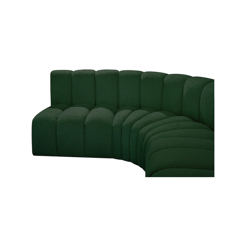 Arc Green Boucle Fabric Modular Sofa. Picture 7