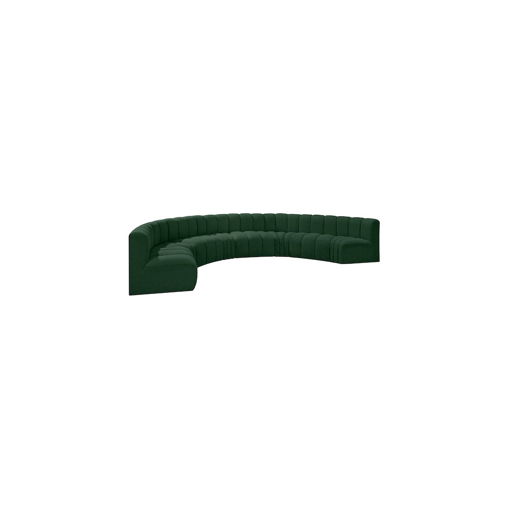 Arc Green Boucle Fabric Modular Sofa. Picture 4