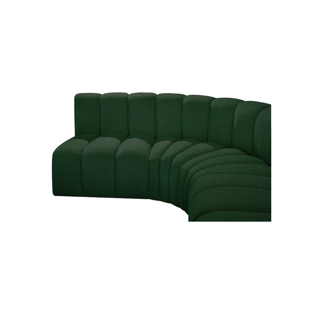 Arc Green Boucle Fabric Modular Sofa. Picture 7