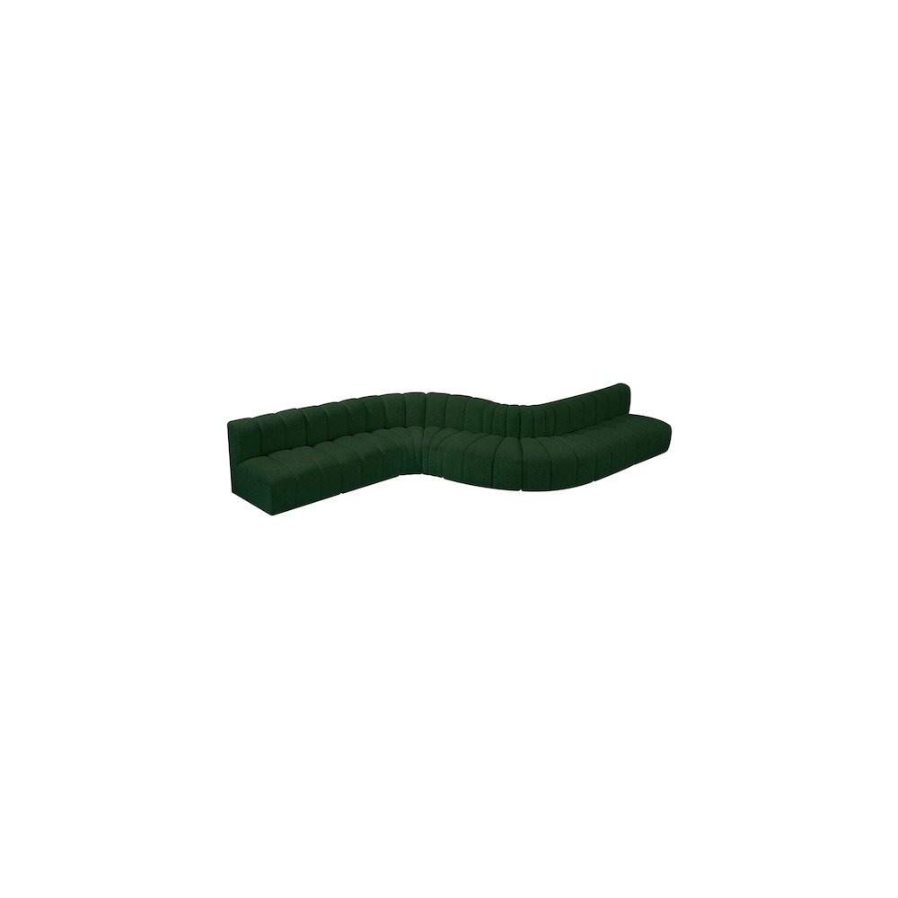 Arc Green Boucle Fabric Modular Sofa. Picture 4