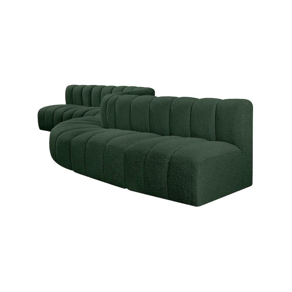 Arc Green Boucle Fabric Modular Sofa. Picture 5