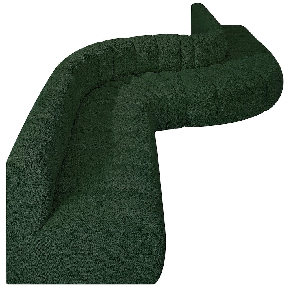 Arc Green Boucle Fabric Modular Sofa. Picture 6