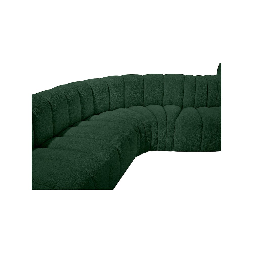 Arc Green Boucle Fabric Modular Sofa. Picture 7