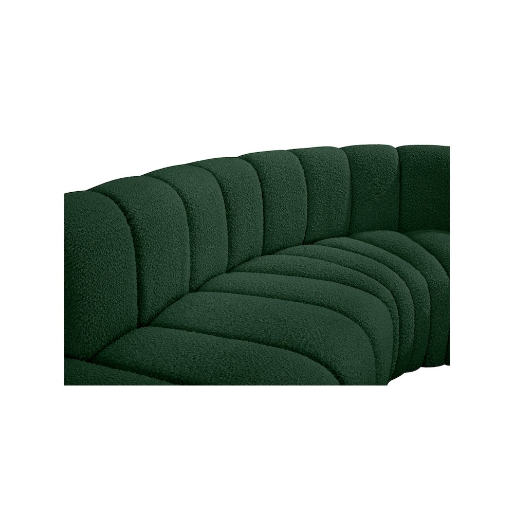 Arc Green Boucle Fabric Modular Sofa. Picture 9