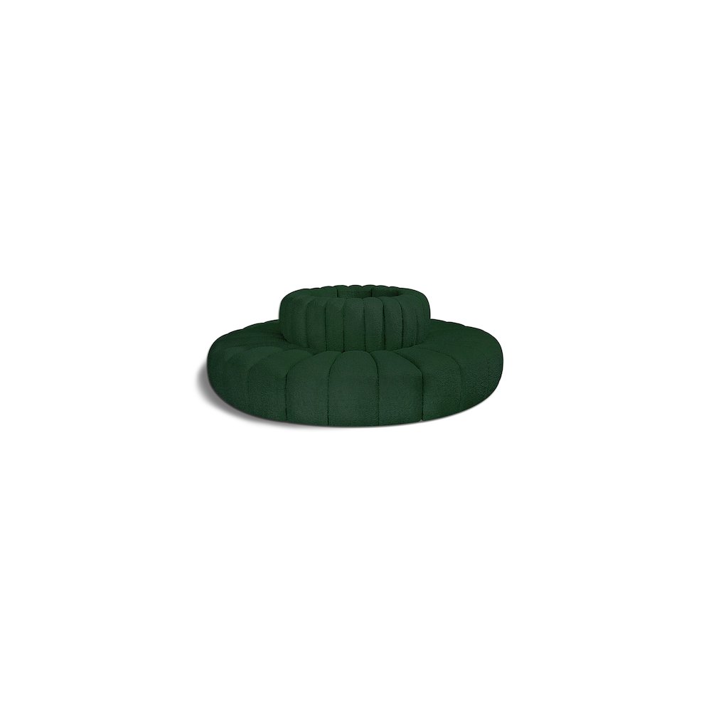 Arc Green Boucle Fabric Modular Sofa. Picture 1