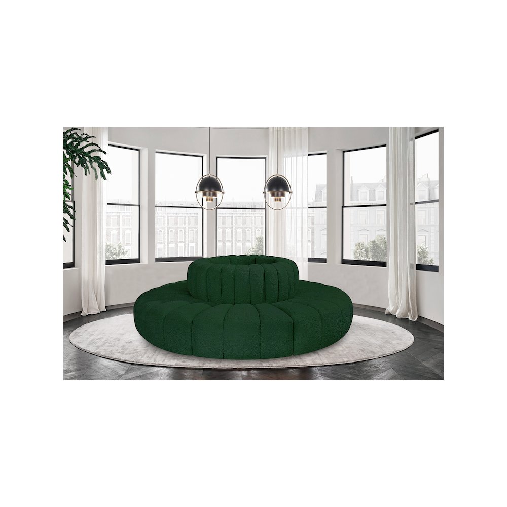 Arc Green Boucle Fabric Modular Sofa. Picture 2