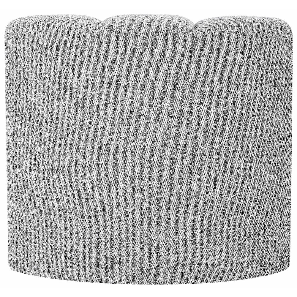 Arc Grey Boucle Fabric Curved Corner. Picture 3